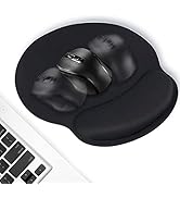 Ergonomic Mouse Pad with Wrist Rest Support, Round Gaming Mousepad with Smooth Lycra Surface & No...