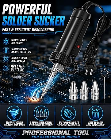 Solder Sucker, Automatic Desoldering Pump Vacuum