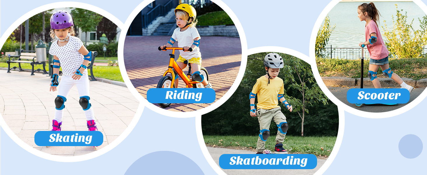 kids knee pads and elbow pads set