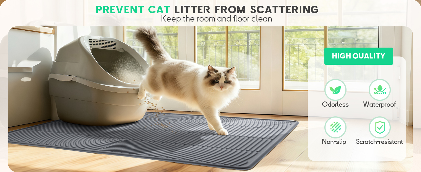 PREVENT CAT LITTER FROM SCATTERING keep the room and floor clean