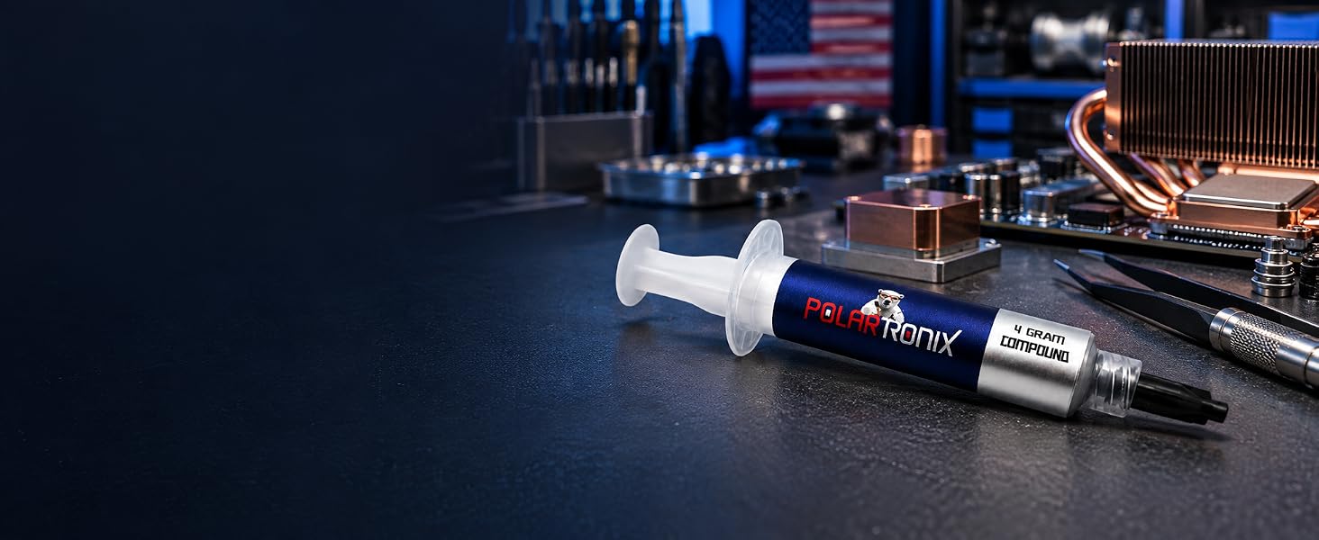 Polartronix syringe on work bench