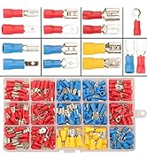Feggizuli 280PCS Crimp Connectors, 2.8mm 4.8mm 6.3mm Male and Female Spade Connector kit, 15 Type...