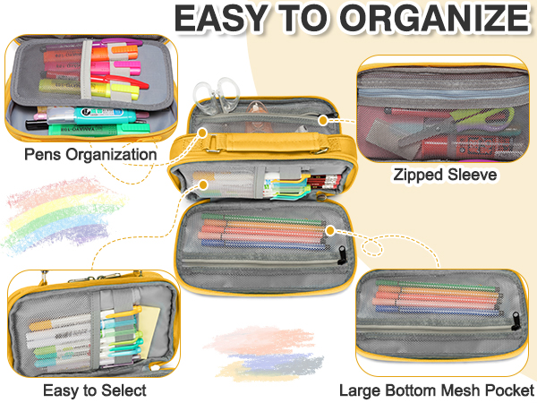 Large Pencil Pouch Bag Case