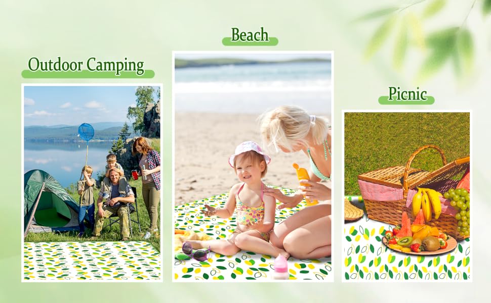 Versatile picnic blanket for beach, camping and park use