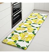 FYATHM Lemon Kitchen Mats for Floor - Anti Fatigue Mats for Kitchen Floor, Cushioned Non-Skid Was...