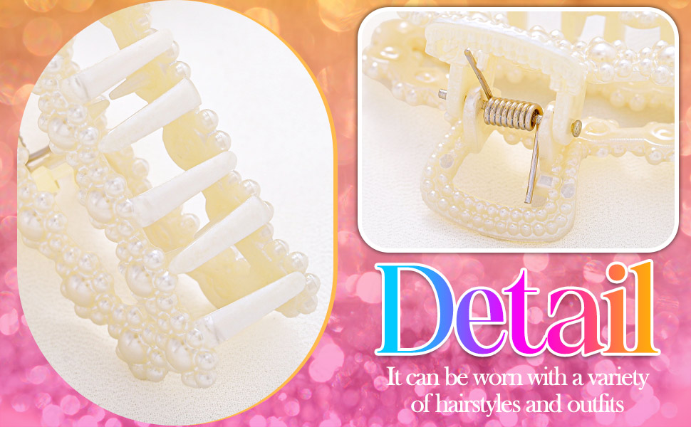 plastic hair claw clips for women pearl claw clips for women elegant hair clips for women