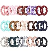 KECUCO 30Pcs Small Silk Satin Hair Scrunchies, Hair Ties for Women Girls Hair Accessories Gift (M...
