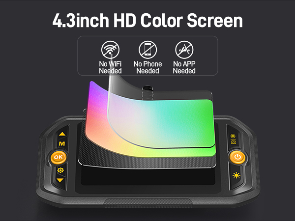 endoscope borescope inspection camera with screen