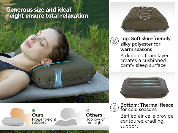 inflatable camping pillow