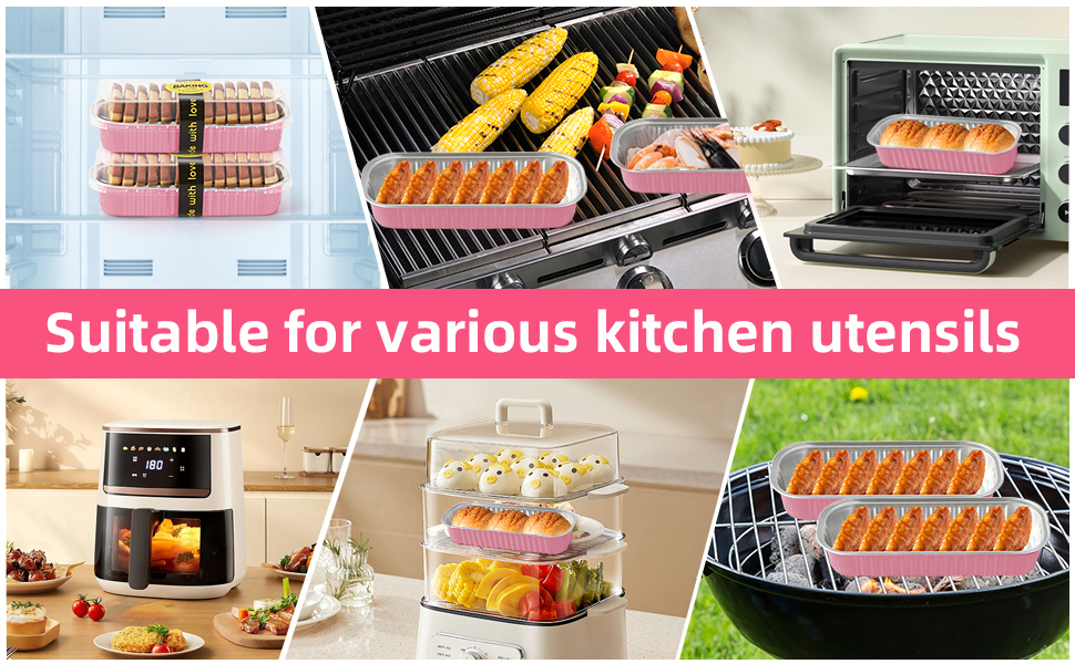Pink baking pan multi-purpose scene display