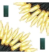Lomotech Battery Operated Christmas Lights - 2 Pack Total 16ft 50LEDs Battery Mini String Lights ...