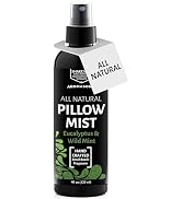 Aromasong Eucalyptus & Wild Mint Pillow Spray - All Natural Calming Linen & Bedtime Mist for Deep...