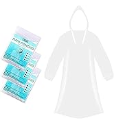 CHGANG 3 Pack Disposable Rain Ponchos For Adults,Ponchos Adults for Men and Women with Hood Famil...