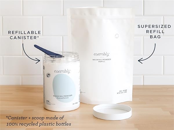 Refillable Canister and Supersized Refill Bag