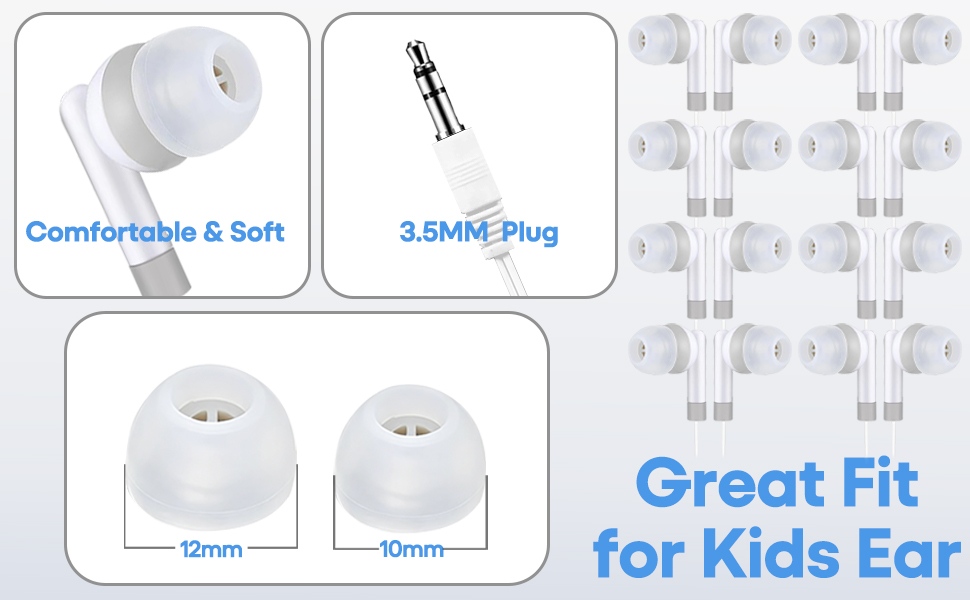 wired bulk earbuds for kids