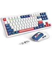 2.4G Wireless Keyboard and Mouse Combo, RGB Backlit Keyboard Mouse Set for Windows, Android & Mac...