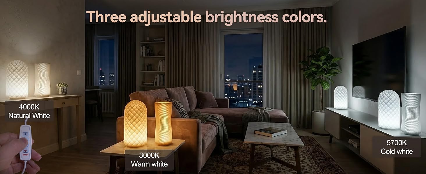 Three adjustable brightness colors