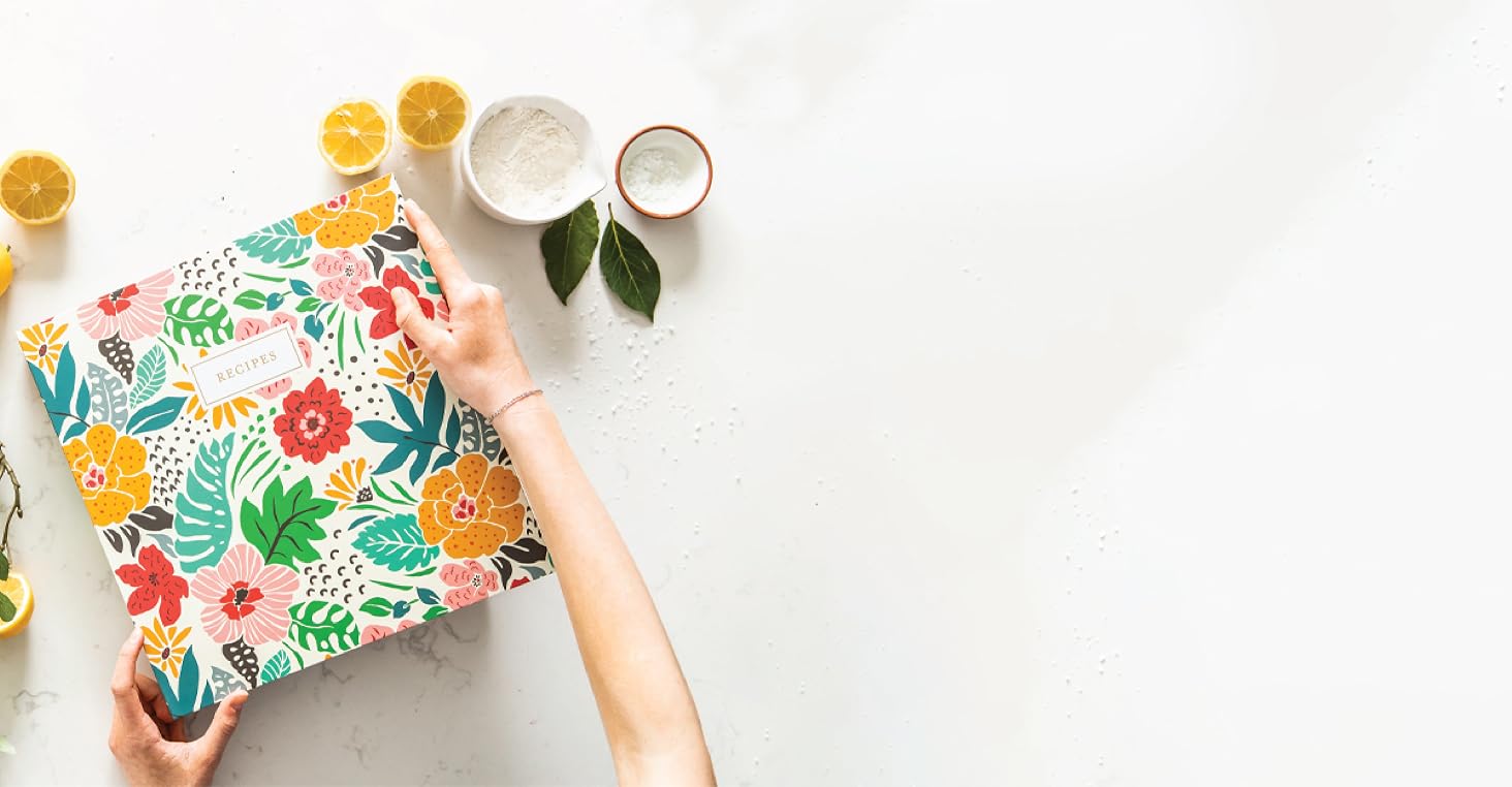 Floral, Bright, Recipe Binder