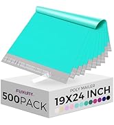Fuxury 500 Pcs Large Poly Mailers 19x24 Inch, Bulk Shipping Bags for Clothing, Strong Adhesive Sh...