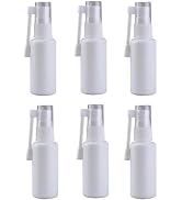 6 Pcs White 30 ml Plastic Throat Spray Bottles Vials Refillable Empty Oral Sprayer Nasal Spray Pu...