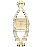Avaner Women's Bracelet Wrist Watches: Ladies Gold Silver Rhinestones Square Dial Elegant Stainle...
