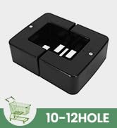 Black rectangular device or adapter with multiple slots, labeled with '10-12HOLE' designation.