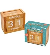 BSIRI Desk Calendar Decor Perpetual Gifts Dad Gifts Mom Office Block Kitchen Home Gifts Monthly S...