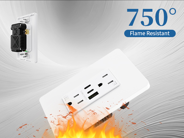 Tamper-Resistant Outlet With USB C Ports