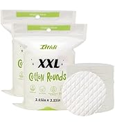 Extra Large Cotton Rounds, 3.15 inches Diameter,(120 Count),100% Pure Cotton Pads, Soft and Lint-...