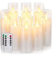 Homemory Pure White Flameless Candles, Battery Operated Candles with Remote Control and Timer, LE...