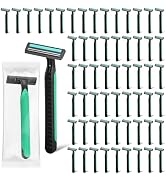 Fafortune Disposable Twin Blade Razors in Bulk, Individually Wrapped - Clear Safety Cap, For Home...