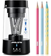 JARLINK Electric Pencil Sharpener, Fully Automatic Rechargeable Pencil Sharpener for 6-12mm Penci...