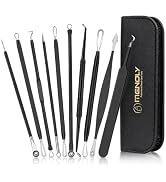 MENOLY Pimple Popper Tool Kit 10 Pcs Blackhead Remover Tool Zit Popper for Blemish, Pimple Comedo...
