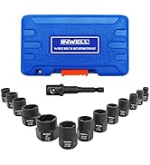 Inwell 14 Piece Bolt Nut Remover Set,3/8 Inch Drive Bolt Nut Extractor Tool Kit,Easy Out Broken L...
