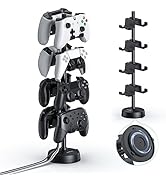 MANMUVIMO Headphone Controller Storage Holder for Desk 4 Tiers with Anti-Slip Stable Suction Cup,...