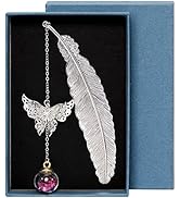 UpUDo Feather Metal Bookmarks Gifts for Birthday Christmas Valentine's Day Writers Teachers Frien...