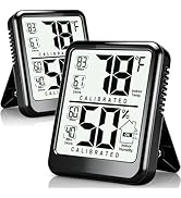 Antonki 2-Pack Room Thermometer, Digital Small Hygrometer Indoor Thermometer Humidity Gauge, Temp...