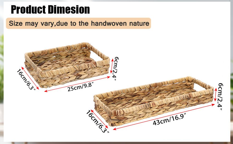 Toilet Tank Baskets trays Woven Seagrass Tray wicker Toilet Tank tray Water Hyacinth Bathroom Tray