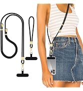 Hovmwey Phone Lanyard Crossbody, Wrist Strap Lanyard with 2 Phone Tethers, Adjustable Phone Strap...