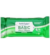 TenderProtect Basic Adult Wipes, Large 8” x 10”, Super Soft Wash Cloths for Skin Cleansing, Ever...