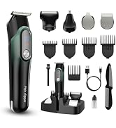 Beard Trimmer for Men: Professional Barber Hair Clippers, 5-in-1 Cordless Grooming Kit, Rechargea...