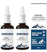KLIFE 2Pcs Iodine Nasal Spray, Daily Nasal Cleanse & Care Mist, Non-Medicated Formula, Fine Mist ...