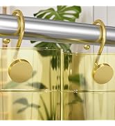 AmazerBath Gold Shower Curtain Hooks, Shower Curtain Rings Modern Decorative Shower Curtain Hooks...