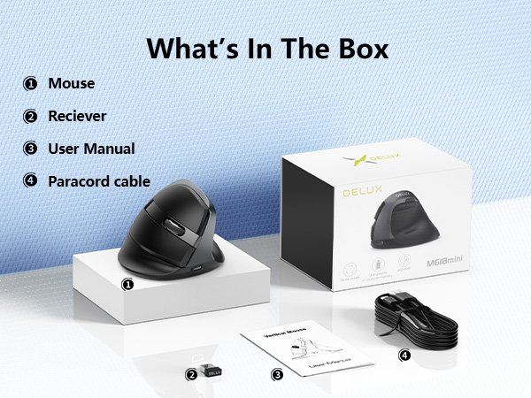DELUX Wireless Ergonomic Mouse