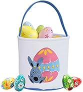Easter Basket Bags, WOVTE Bunny Easter Basket, Easter Eggs/Gift Baskets for Kids, Bunny Bucket fo...