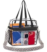 Paxiland Clear Bag for Stadium Events 12x6x12 inches, Clear Tote Bag with Reinforced Strap, Clear...