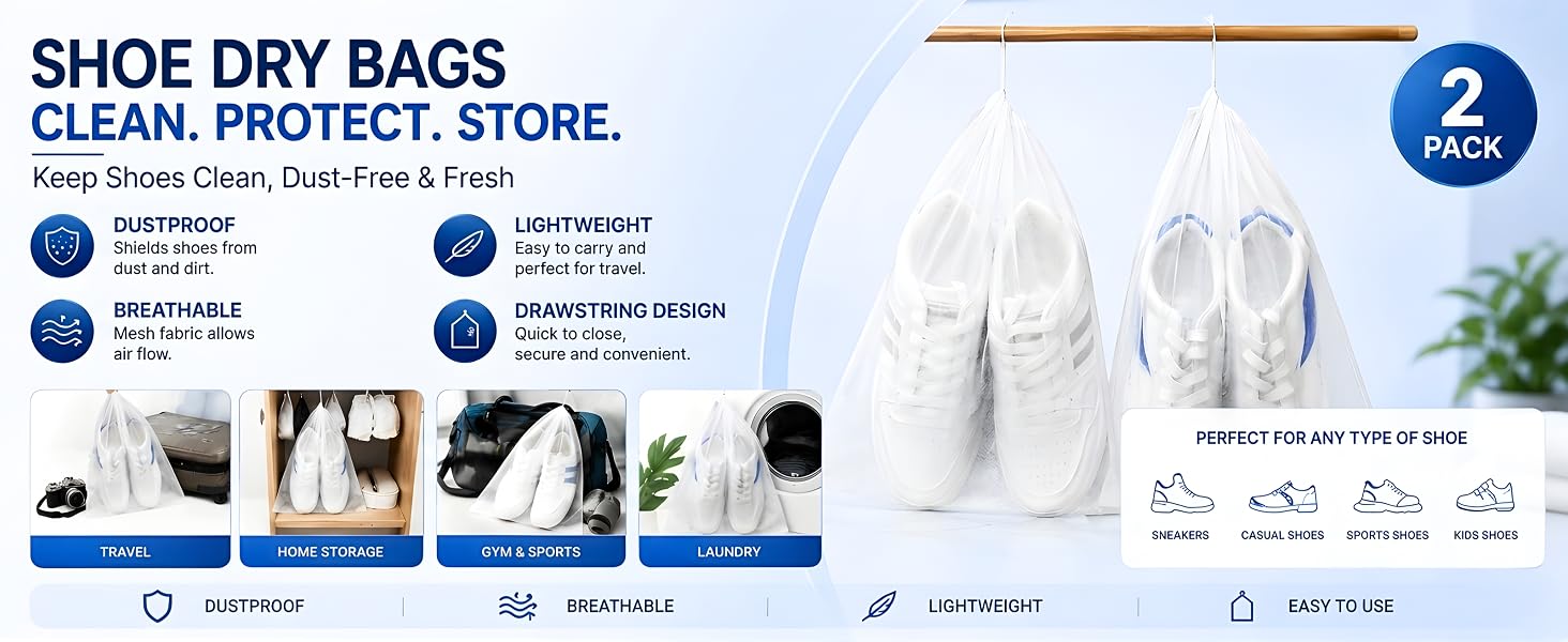 shoe washing bag