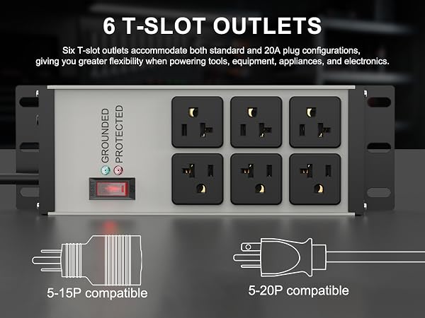 6 OUTLETS