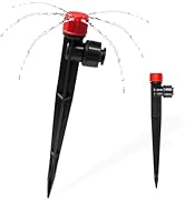 Spalolen 30PCS Push-to-Fit Drip Irrigation Emitters for 1/4 inch Irrigation Tubing, Adjustable 36...