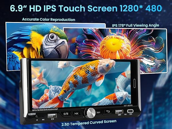 single din touchscreen radio